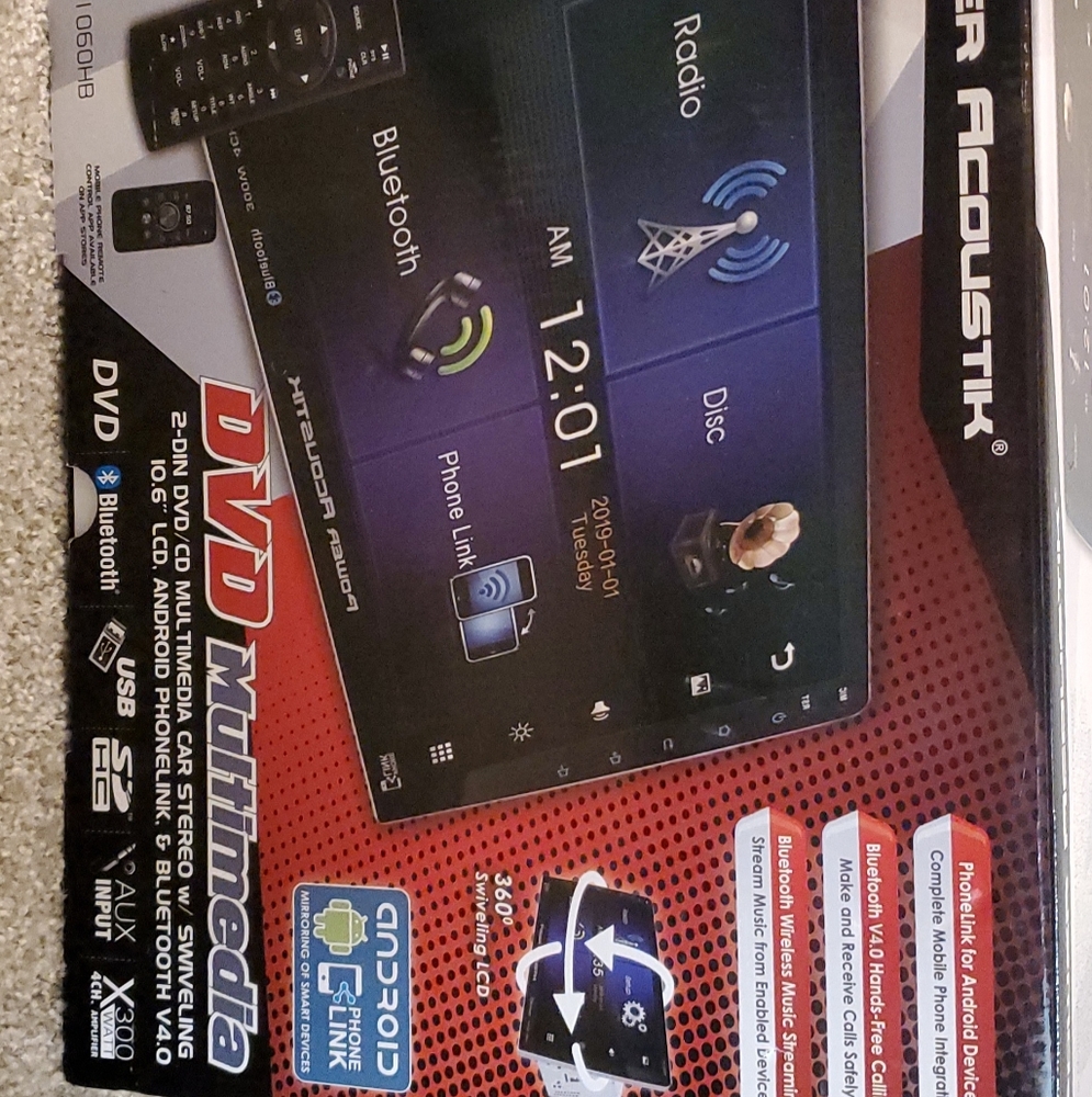 BRAND NEW ..STILL IN BOX  **POWER ACOUSTIK  DVD MULTIMEDIA  2 -DIN DVD/CD  -MULT - Picture 2 of 2